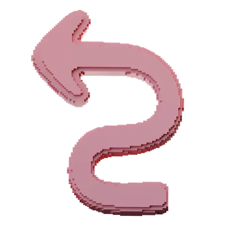 Left Up Arrow  3D Icon