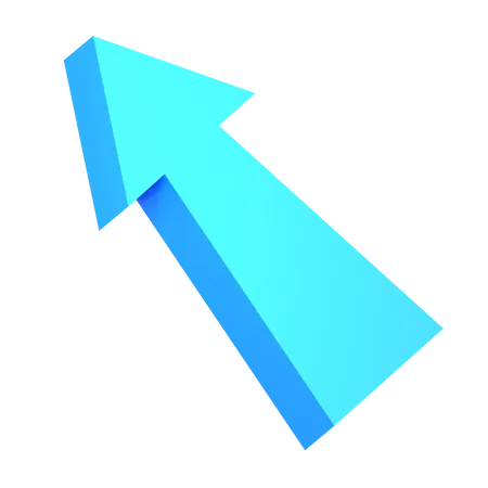 Left Up Arrow  3D Icon