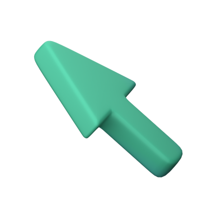 Left up arrow  3D Icon