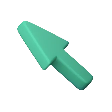 Left up arrow  3D Icon