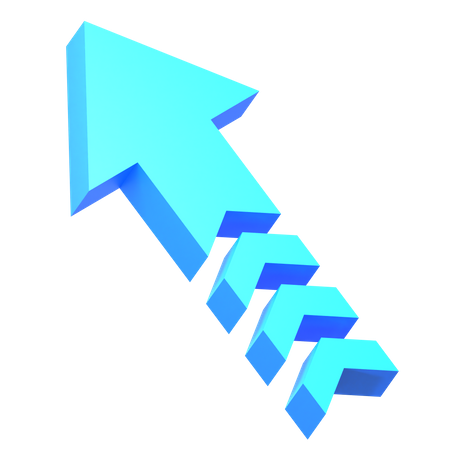 Left Up Arrow  3D Icon