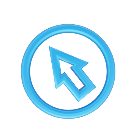 Left Up Arrow  3D Icon