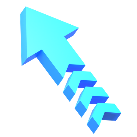 Left Up Arrow  3D Icon
