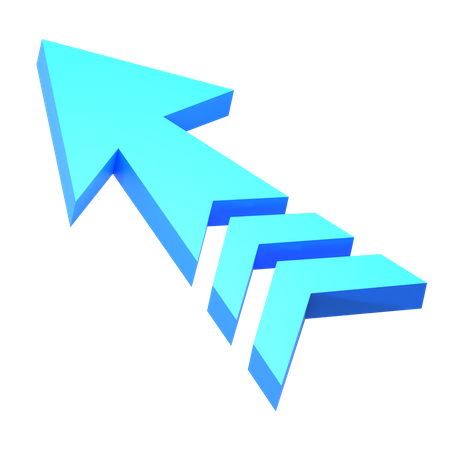 Left Up Arrow  3D Icon