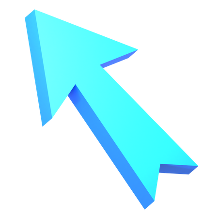 Left Up Arrow  3D Icon