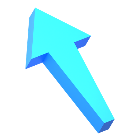 Left Up Arrow  3D Icon