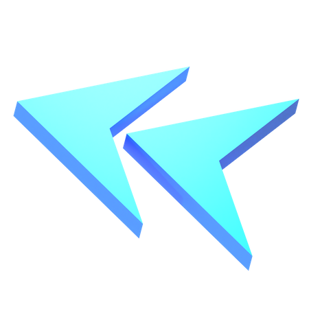 Left Up Arrow  3D Icon