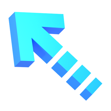 Left Up Arrow  3D Icon