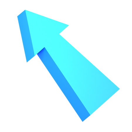 Left Up Arrow  3D Icon
