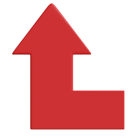 Left Up Turn Arrow  3D Icon