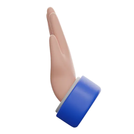 Leftwards Pushing Hand  3D Icon