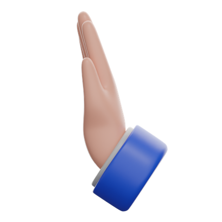 Leftwards Pushing Hand  3D Icon