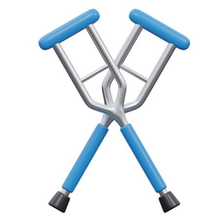 Leg Crutches  3D Icon