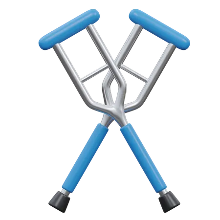 Leg Crutches  3D Icon