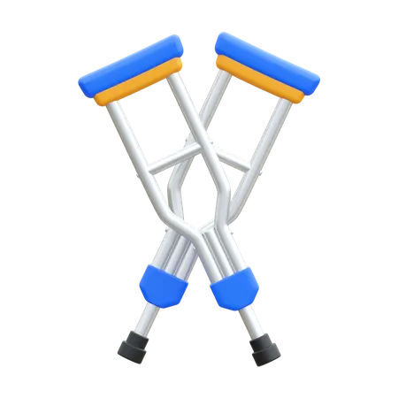 Leg Crutches  3D Icon