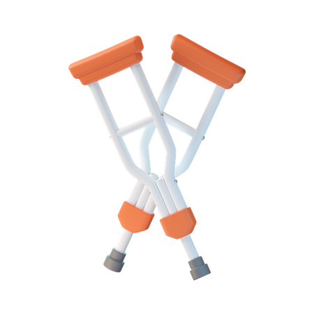 Leg Crutches  3D Icon