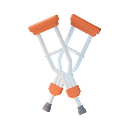 Leg Crutches  3D Icon