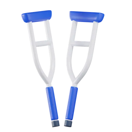 Leg Crutches  3D Icon