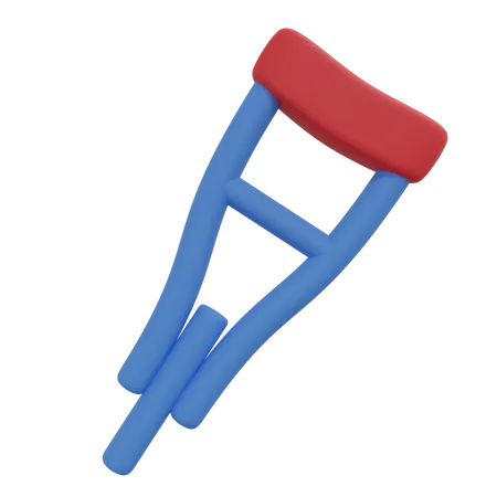 Leg Crutches  3D Illustration