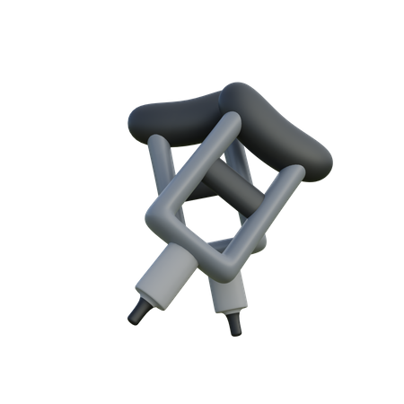 Leg Crutches  3D Illustration