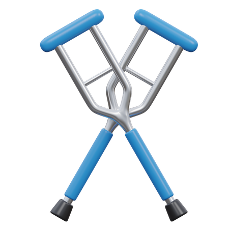Leg Crutches 3D Icon