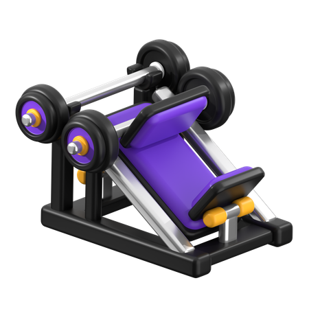 Leg Press Machine  3D Icon