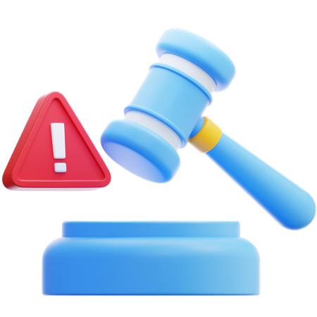 Legal Alert  3D Icon
