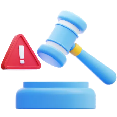Legal Alert  3D Icon