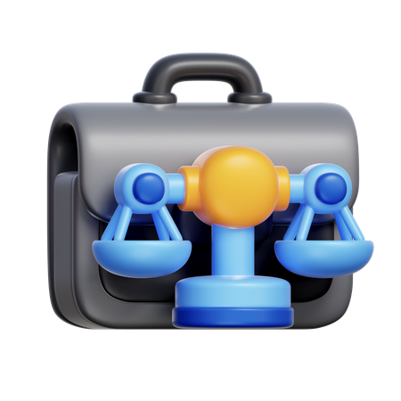 Legal and Briefcase  3D Icon