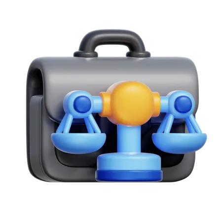 Legal and Briefcase  3D Icon