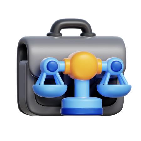 Legal and Briefcase  3D Icon