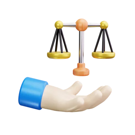 Legal balance  3D Icon