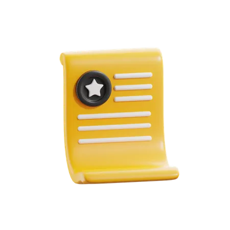 Legal Certificate  3D Icon