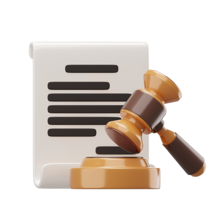 법적 증명서  3D Icon