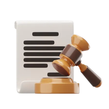 법적 증명서  3D Icon