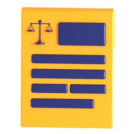 Legal Certificate  3D Icon