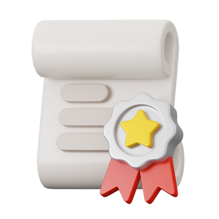 Legal Certificate  3D Icon