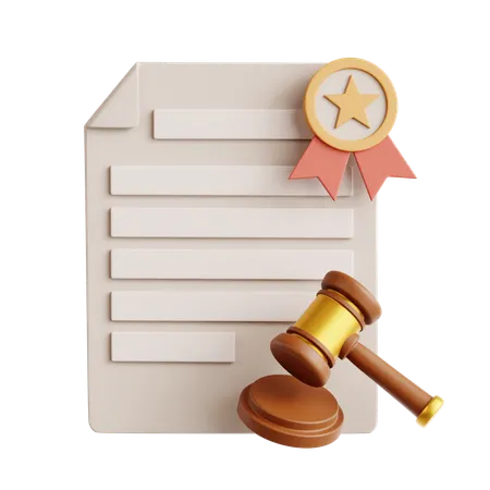 Legal Certificate  3D Icon