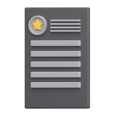 Legal Certificate  3D Icon