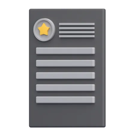 Legal Certificate  3D Icon