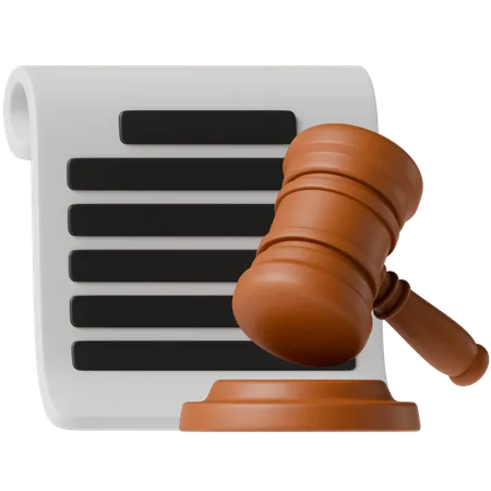 Legal Certificate  3D Icon