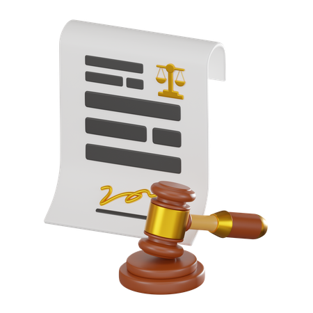 Legal certificate  3D Icon