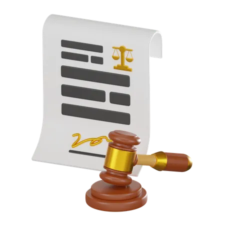 Legal certificate  3D Icon