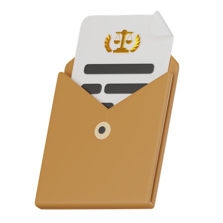 Legal certificate  3D Icon