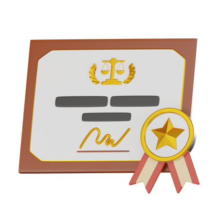 Legal certificate  3D Icon