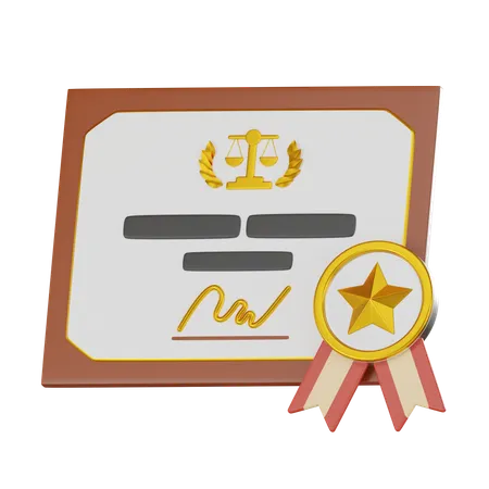 Legal certificate  3D Icon