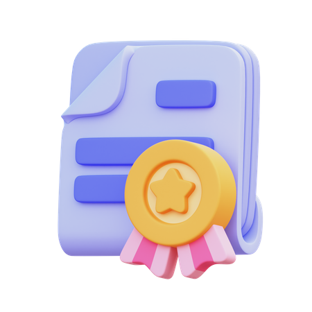 Legal Certificate  3D Icon