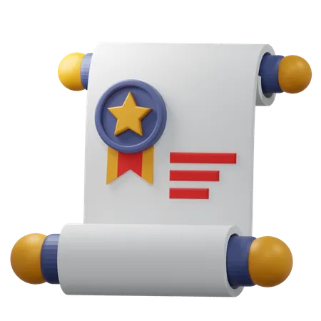 Legal Certificate  3D Icon