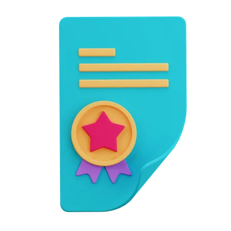 Legal Certificate  3D Icon