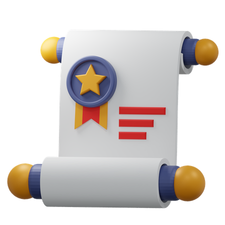 Legal Certificate  3D Icon